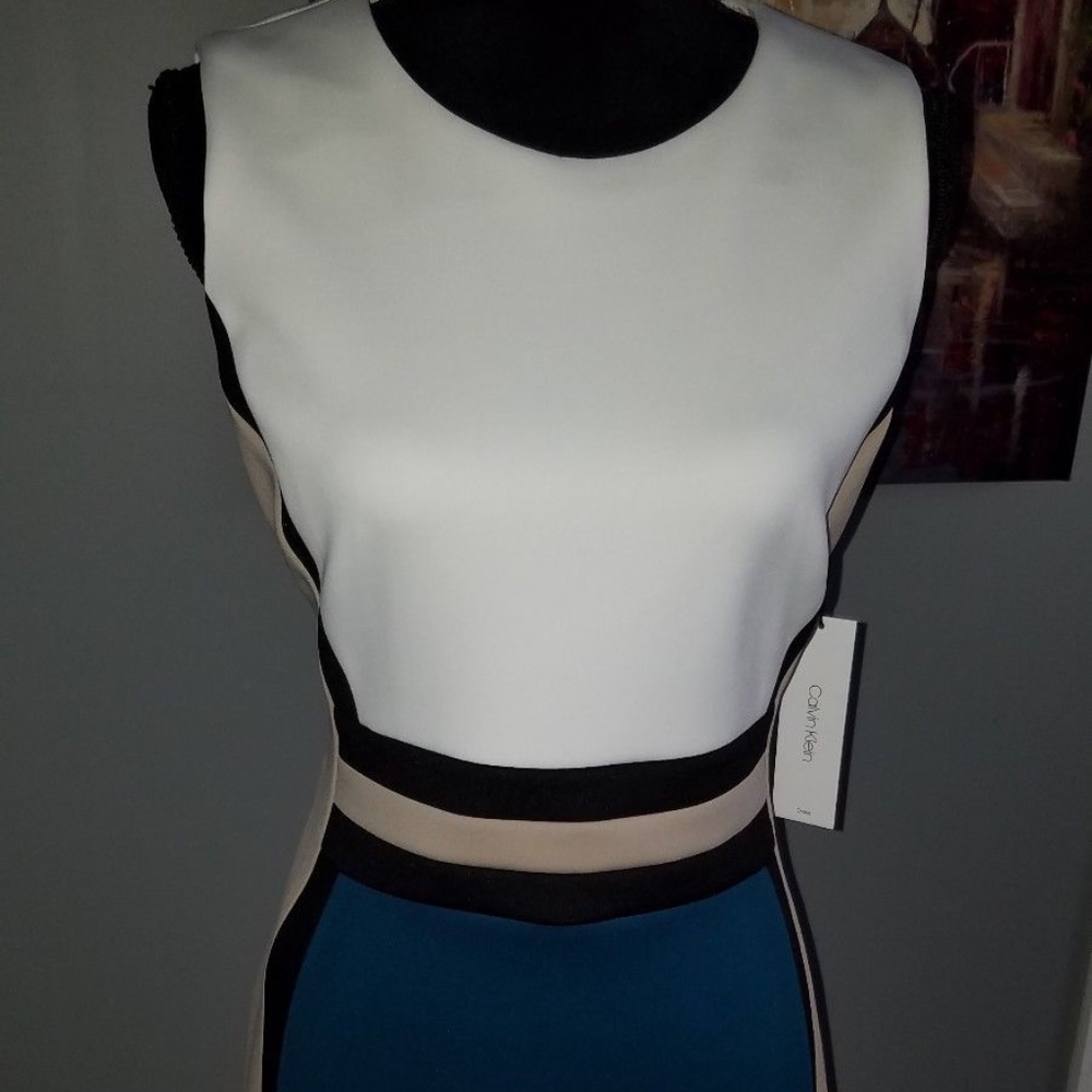 Calvin Klein Women's Colorblock Dress NWT 12